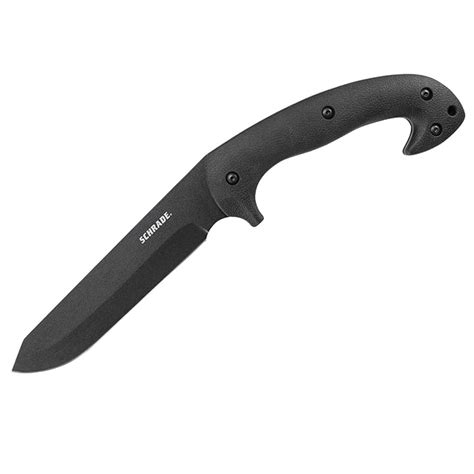 Schrade Frontier Schf43 Hollow Grind Fixed Blade Knife Black