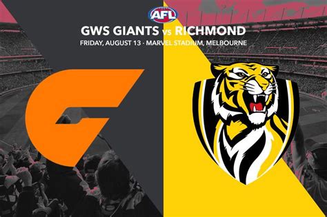 GWS Vs Richmond AFL Rd 22 Tips Top Odds Value Bets 13 8 2021