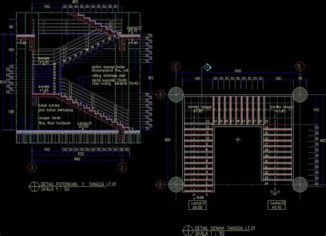 Concrete Stairs Dwg Section For Autocad Designs Cad