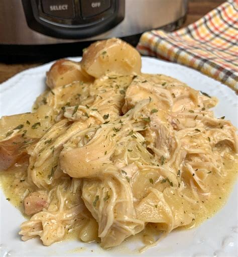 Slow Cooker Creamy Ranch Chicken And Potatoes Back To My Southern Roots