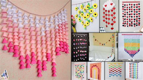 11 Best Paper Wall Hangingroom Decor Making Diy Craft Ideas Youtube