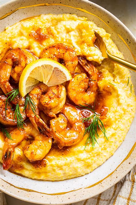 honey butter cajun shrimp with smoked gouda grits butter be ready