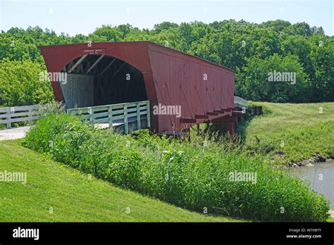 Roseman Covered Bridge Stock Photo Alamy