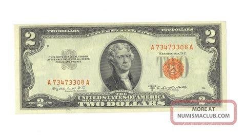 Us Series 1953 B Red Seal 2 Two Dollar Bill 2
