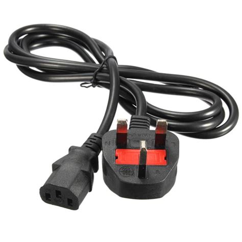 3 Pin Uk Ac Power Cord With Female Power Cord Ends For Computer Laptop
