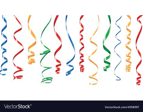 Color Party Ribbons Banner Royalty Free Vector Image