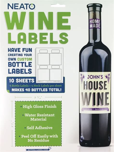 Blank Wine Bottle Label