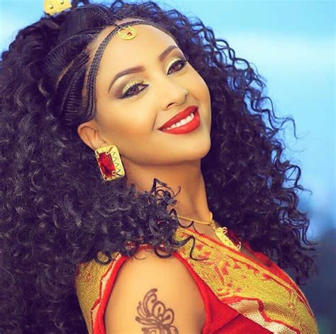 Clipkulture Beautiful Habesha Bride In Shuruba Hairstyle