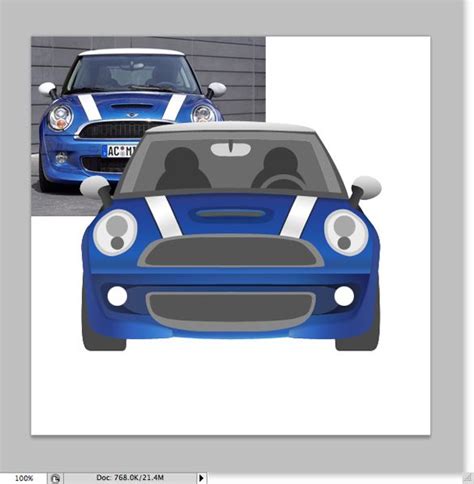 How To Design A Detailed Mini Cooper Icon In Photoshop Design