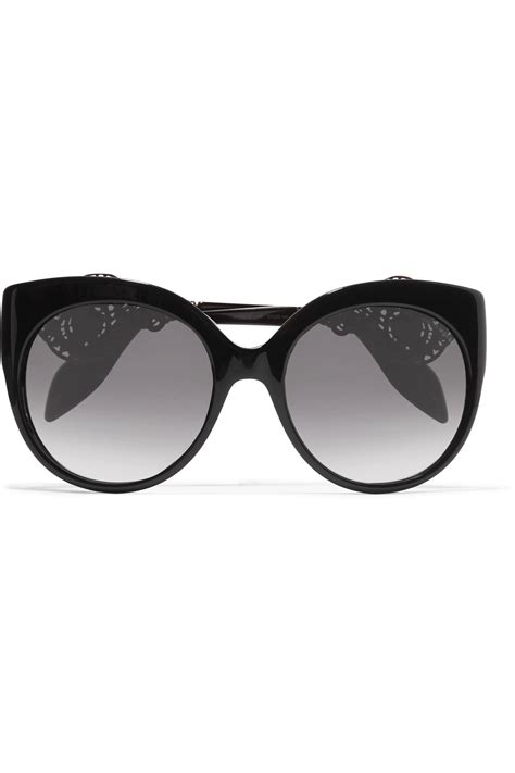 Lyst - Alexander Mcqueen Cat-eye Filigree-embellished Acetate