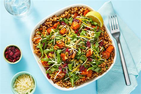 Roasted Veggie Farro Bowls Recipe Hellofresh Recipe In 2020 Farro