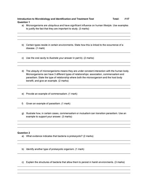 Introduction To Microbiology And Identification And Treatment Test