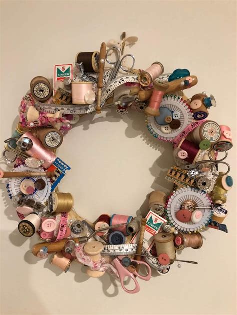 Sewing Notion Wreath 216 A Making Life Wreath Crafts Spool Crafts