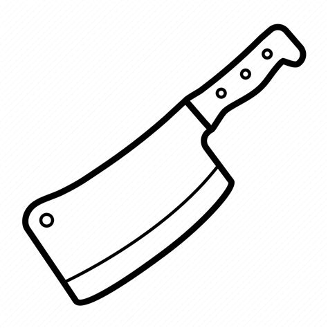 Backsword Butcher Chopper Cleaver Kitchenware Knife Icon