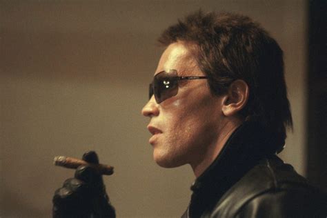 The Terminator Behind The Scenes Arnold Schwarzenegger Smoking Cigar
