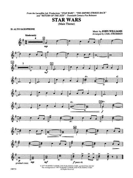 Star Wars Theme Song Alto Sax Sheet Music