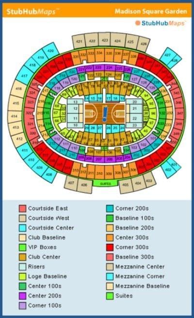 Madison Square Garden Guide Events Tour Tonight Seating Tickets