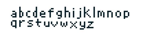 Pixel Lowercase Alphabet Pixel Art Maker
