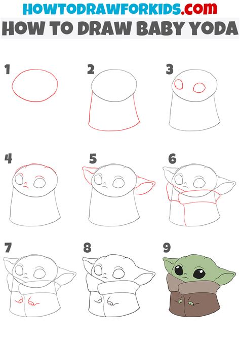 Drawing Ideas Easy Baby Yoda ~ Easy Drawing 9f2