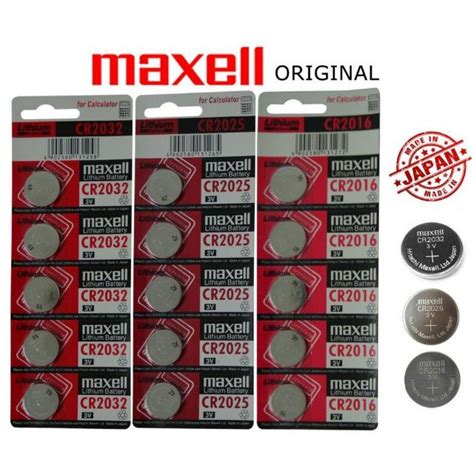 4.5 out of 5 stars 1,413. BATTERY ORIGINAL MAXELL CR2016 CR2025 CR2032 BATERI JAM ...