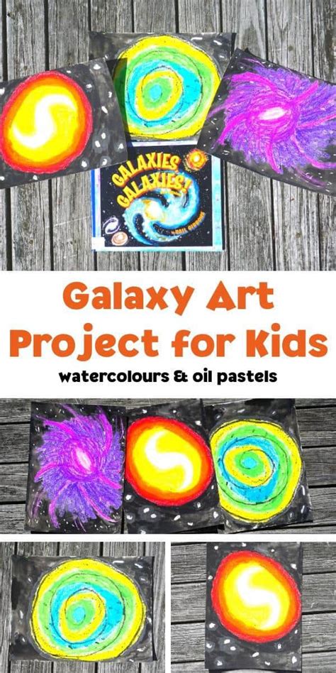 Fun Galaxy Art Project For Kids With Watercolours And Oil Pastels In