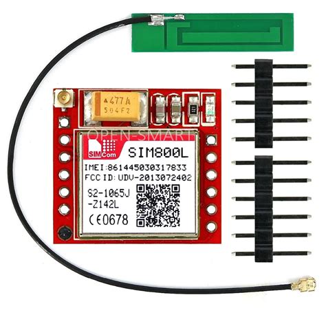 Sim800l Quad Band Network Gprs Gsm Breakout Module 3g 3dbi Pcb Antenna With Ipex Interface In