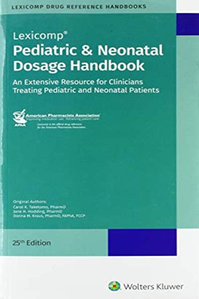 Pediatric And Neonatal Dosage Handbook By Lexicomp Lexi Comp Inc