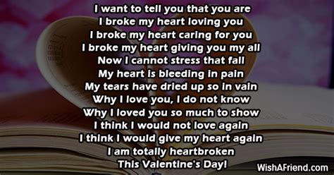 I Want To Tell You That You Are Broken Heart Valentine Poems