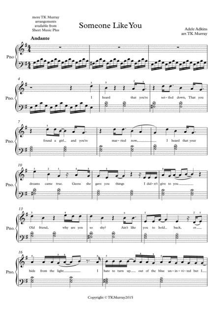 Best Adele Someone Like You Piano Sheet Music For Beginners Free