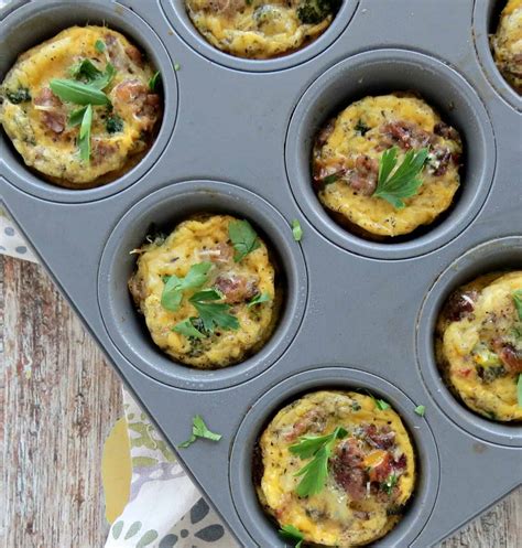 Breakfast Egg Muffins Loaded With Sausage And Veggies 5 Minutes For Mom