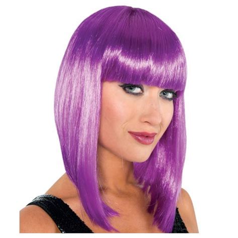 Purple Swing Bob Wig Lady Gaga Hair Wig Party Bob Wig