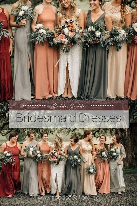 Bridesmaids Style Guide Fall Bridesmaid Dresses Rustic Bridesmaid