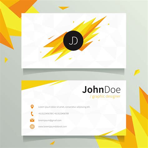 Graphic Designer Name Card Template 180897 Vector Art At Vecteezy