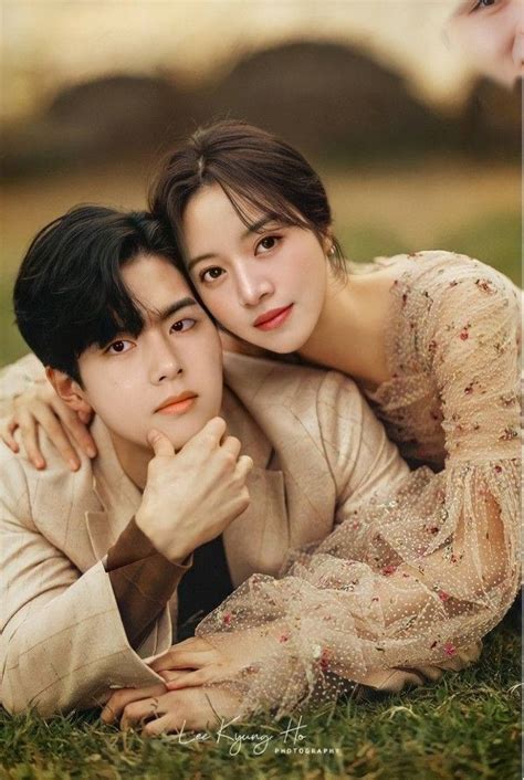 Download Korean Couple Photoshoot Wallpaper