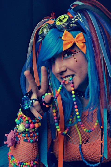 hyper pop raver girl rave costumes weird fashion