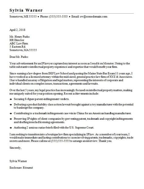 I would like to offer my candidacy as an attorney for your law firm, pursuant to your posting in this. Lawyer Cover Letter Sample | Monster.com