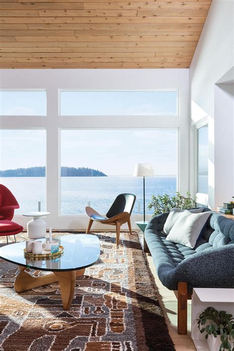 We Love This Mid Century Modern Inspired Coastal Cabin Western Living