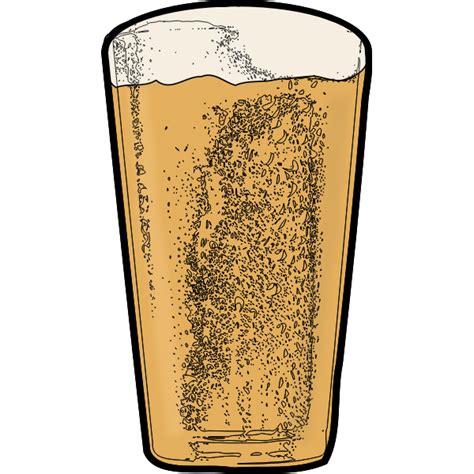 Pint Of Beer Detailed Colour Free Svg