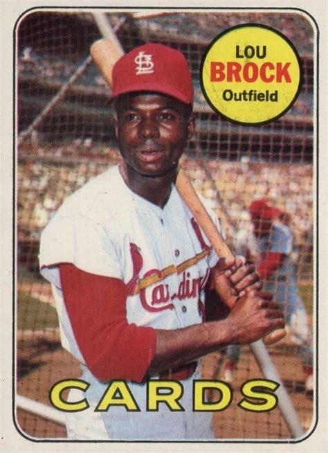 A young lou brock, donning his chicago cubs uniform, prior to getting traded to st. 1969 Topps Lou Brock #85 Baseball - VCP Price Guide