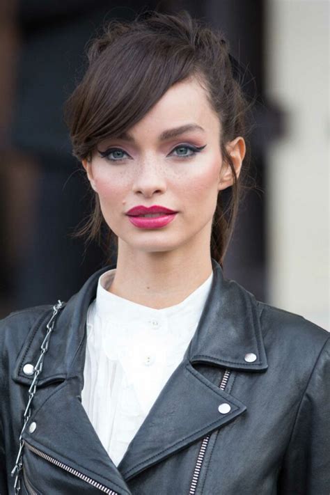 Luma Grothe In A Black Leather Jacket Leaves The L’oreal Paris Fashion Show During 2021 Paris