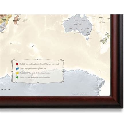 Personalized World Traveler Map Set Framed With Pins What On Earth