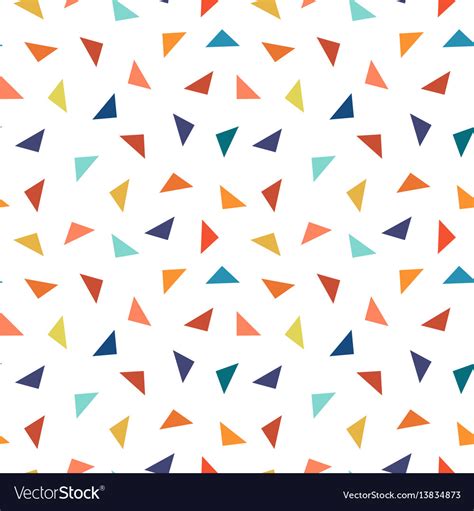 Colorful Geometric Seamless Pattern With Triangles
