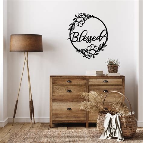 Blessed Metal Wall Art Housewarming T Home Decor Etsy