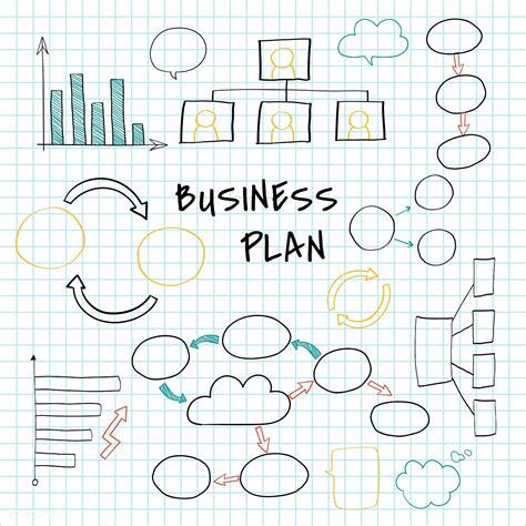 Business Plan Set With Chart And Graph Vector Free Image By Rawpixel