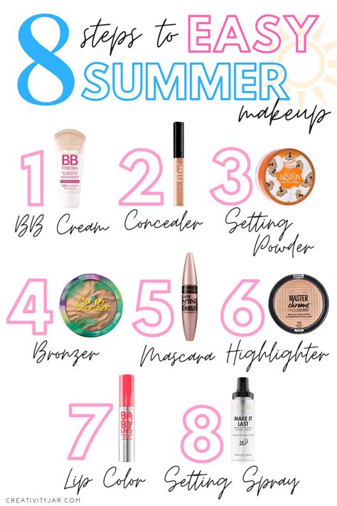 8 Steps To Easy Summer Makeup Creativity Jar