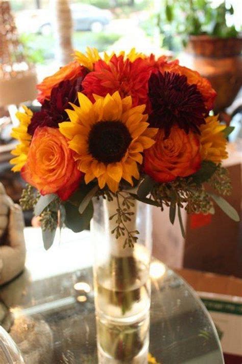 Purple Bouquets Sunflowers And Wedding On Pinterest