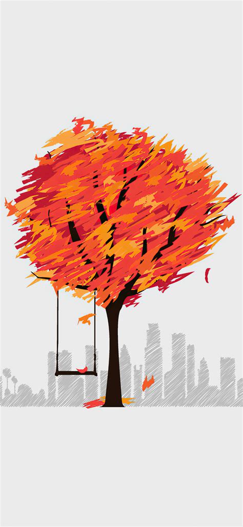 1242x2688 Autumn Tree Minimal Art 4k Iphone Xs Max Hd 4k Wallpapers