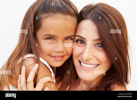 Portrait Of Hispanic Mother And Daughter Stock Photo Alamy