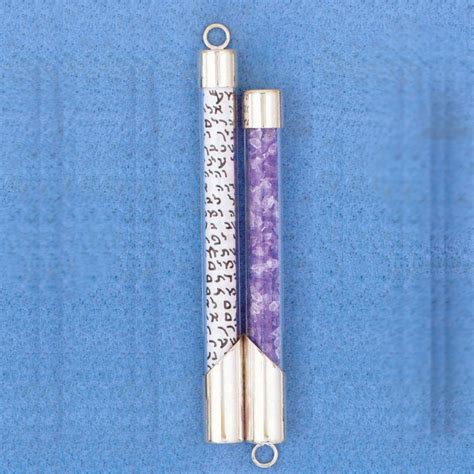 Jewish Ts Double Tube Wedding Glass Mezuzah