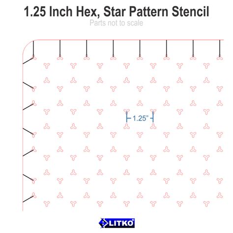 Litko 125 Inch Hex Grid Stencil Star Pattern — Litko Game Accessories